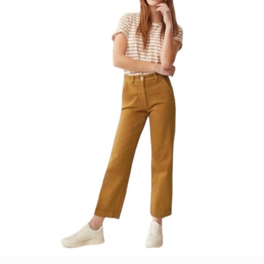Everlane straight leg crop-mustard